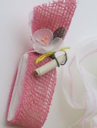 Bomboniera con fiore arlya mini orchidea