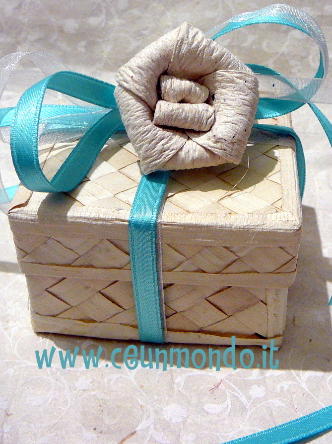 bomboniera scatolina nastri Tiffany