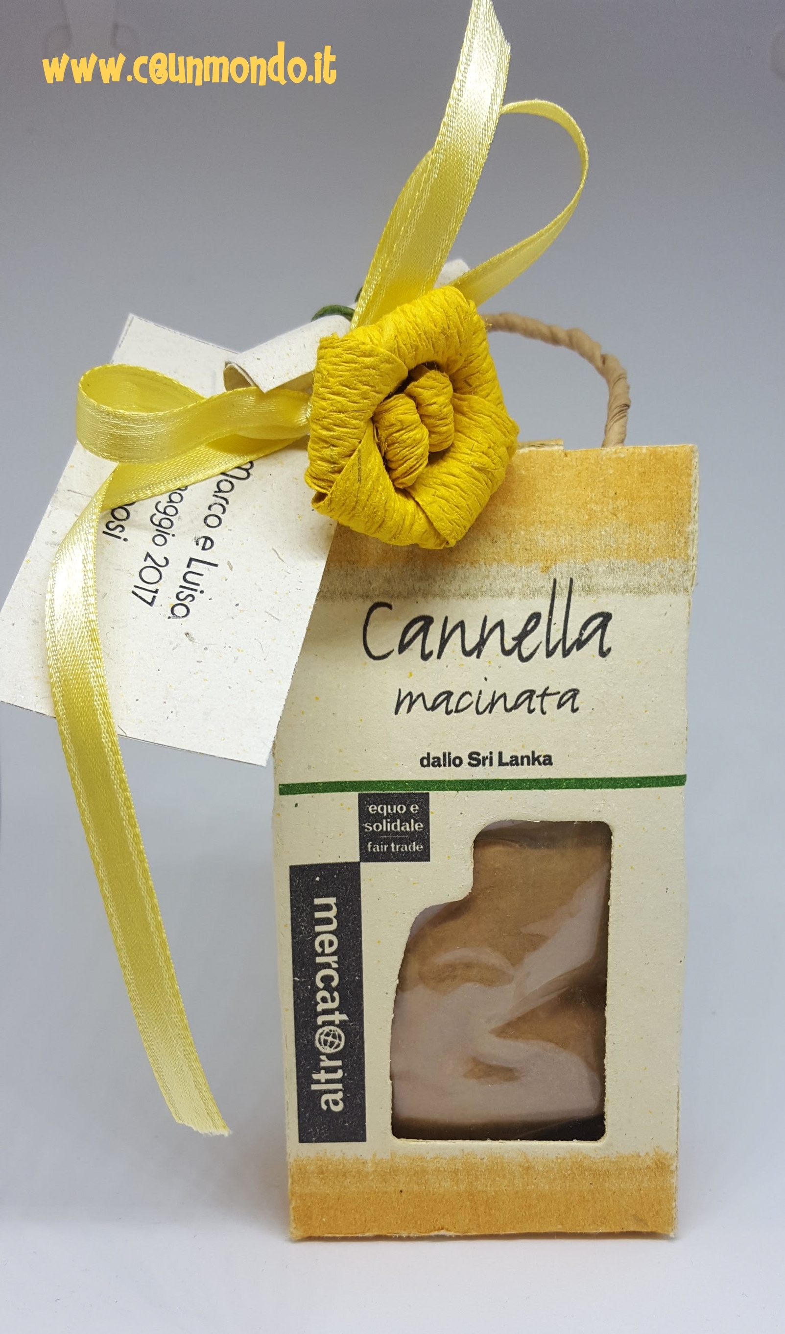 Bomboniera spezie con fiorellino giallo