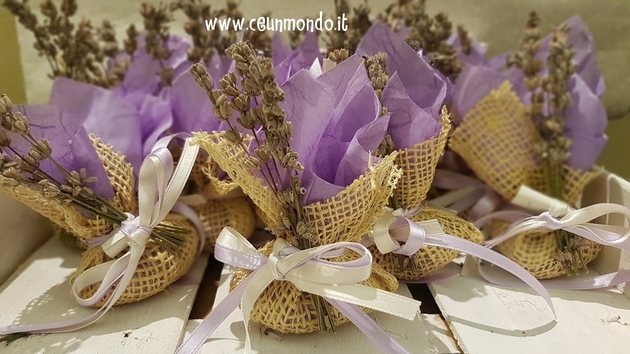 Bomboniera con lavanda fresca