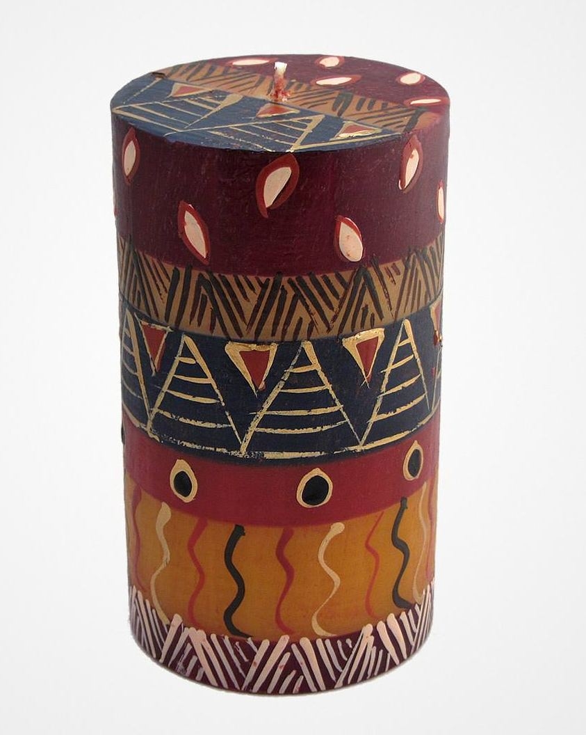 Candela dipinta a mano Bongazi cm 10x15 - Nobunto