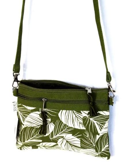Mini borsa portacellulare in canvas di cotone