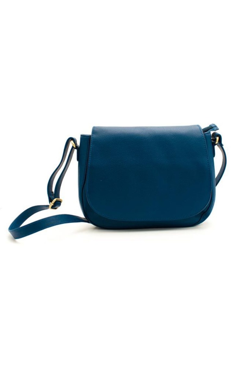 Borsa Blu tracolla in nappa Salkia