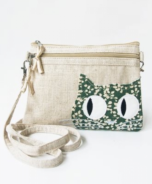 Borsa 2 tasche FLORA CAT 20x14 h cm