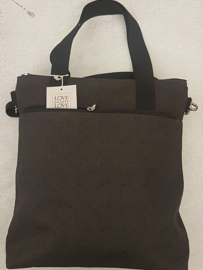 Borsa da lavoro in tessuto Ficus color Cioccolato OnEarth