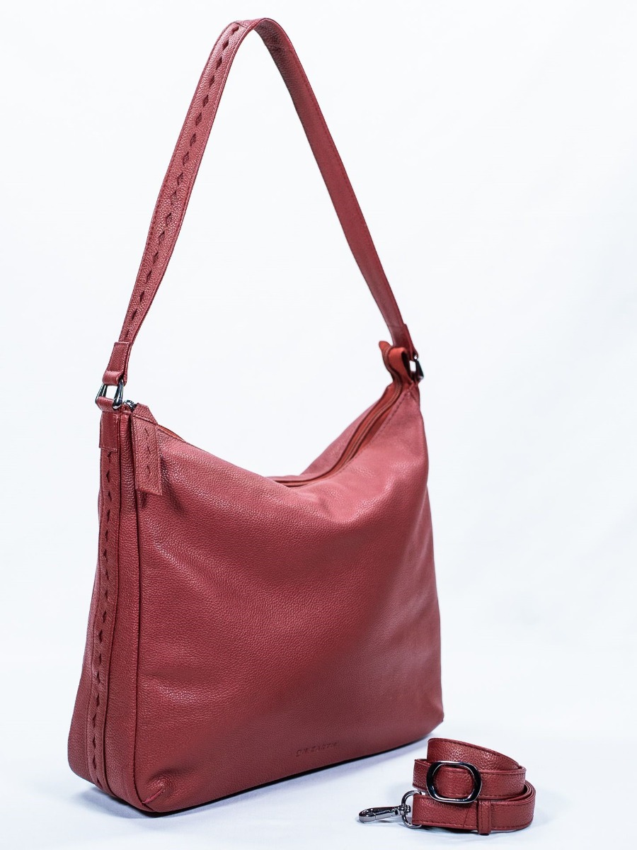 Borsa grande in pelle Bordeaux Grenoble