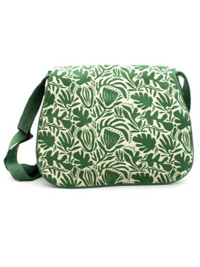 Borsa in tessuto Messenger Grande, Floresta