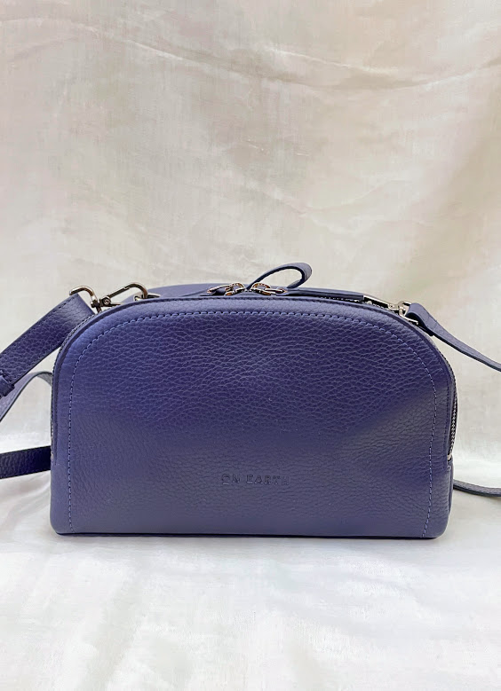 Borsa bauletto in pelle Blu