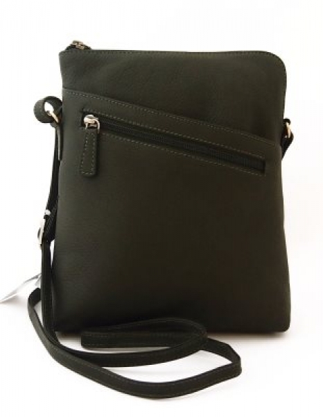 Borsa in pelle piccola con tracolla Kalighat Verde cromo