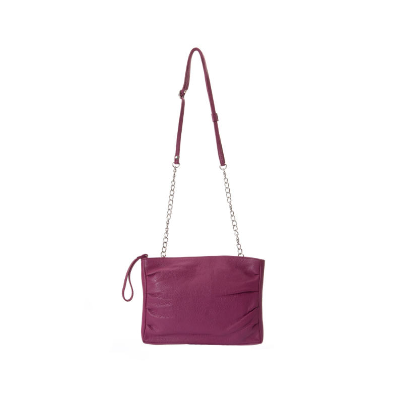 Borsa pochette in pelle Vinca Ciclamino