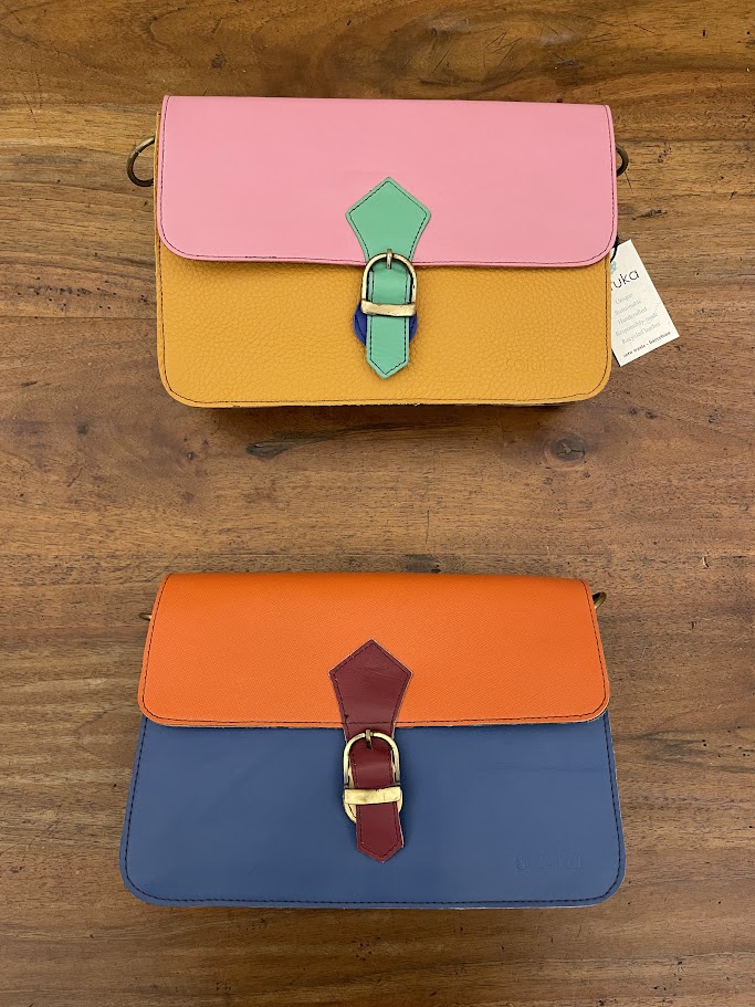 Borsa in pelle riciclata e colorata SORUKA - Shoulder plain