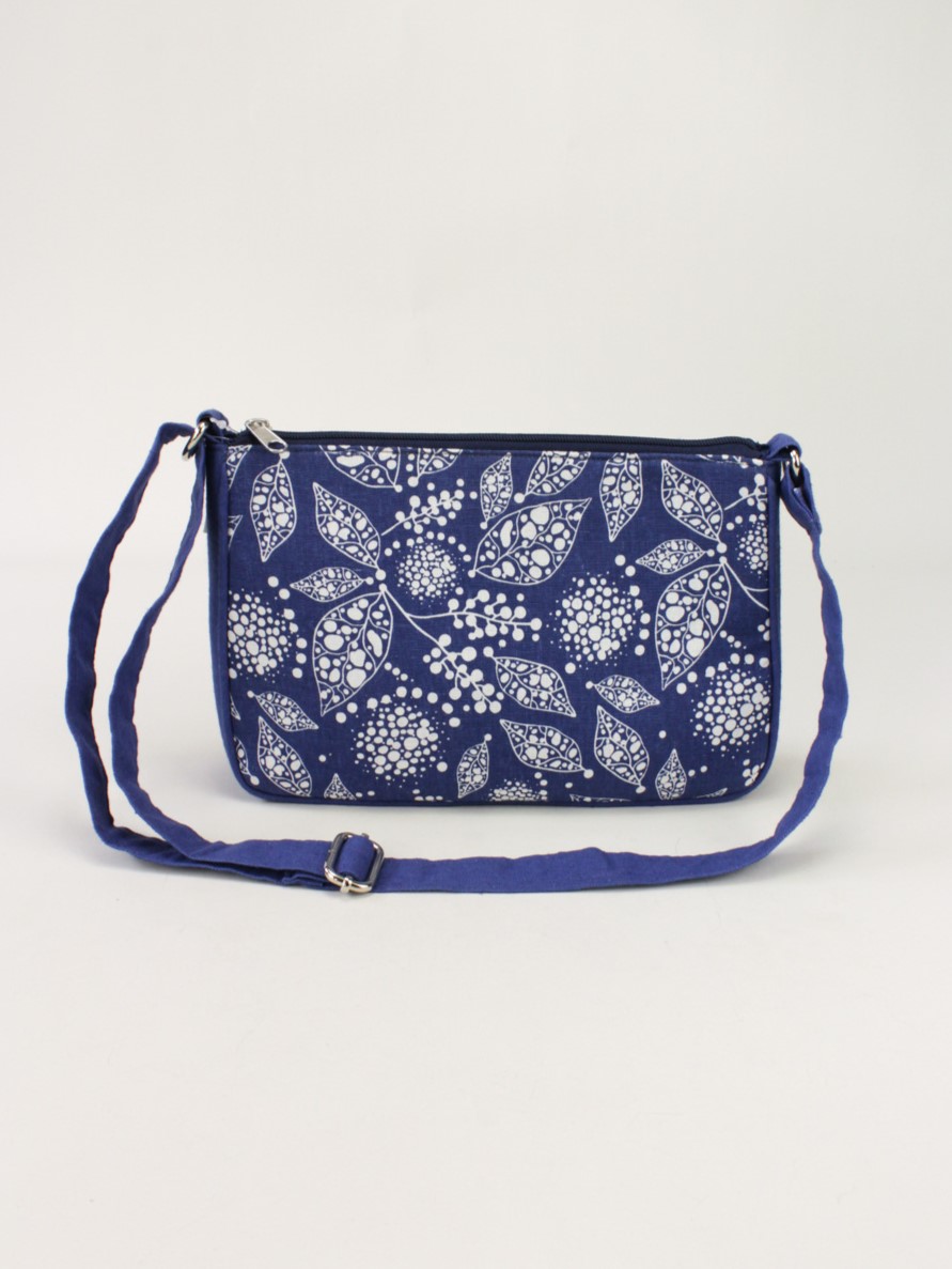 Borsa in tessuto Alba Florea Blu, Trame