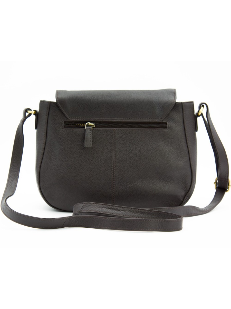 Borsa marrone tracolla in nappa Salkia