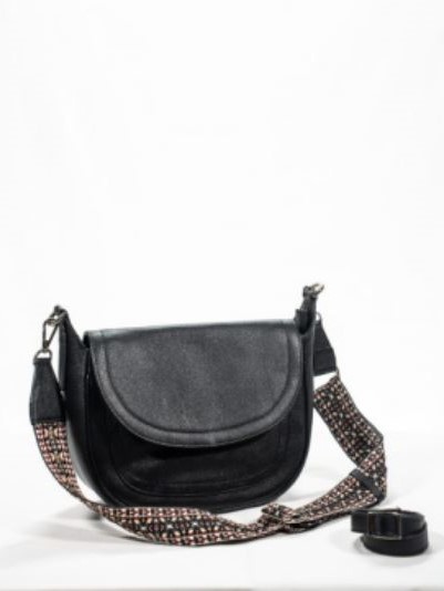 Borsa media in pelle Nera Calgary