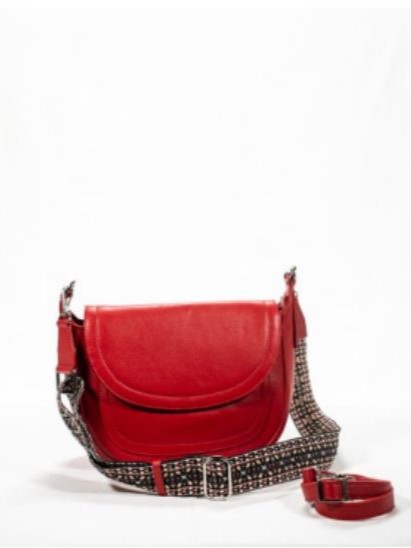 Borsa media in pelle Rossa Calgary