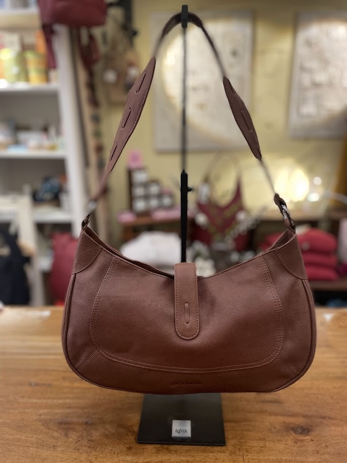 Borsa mezzaluna in pelle Marrone SAINT LO