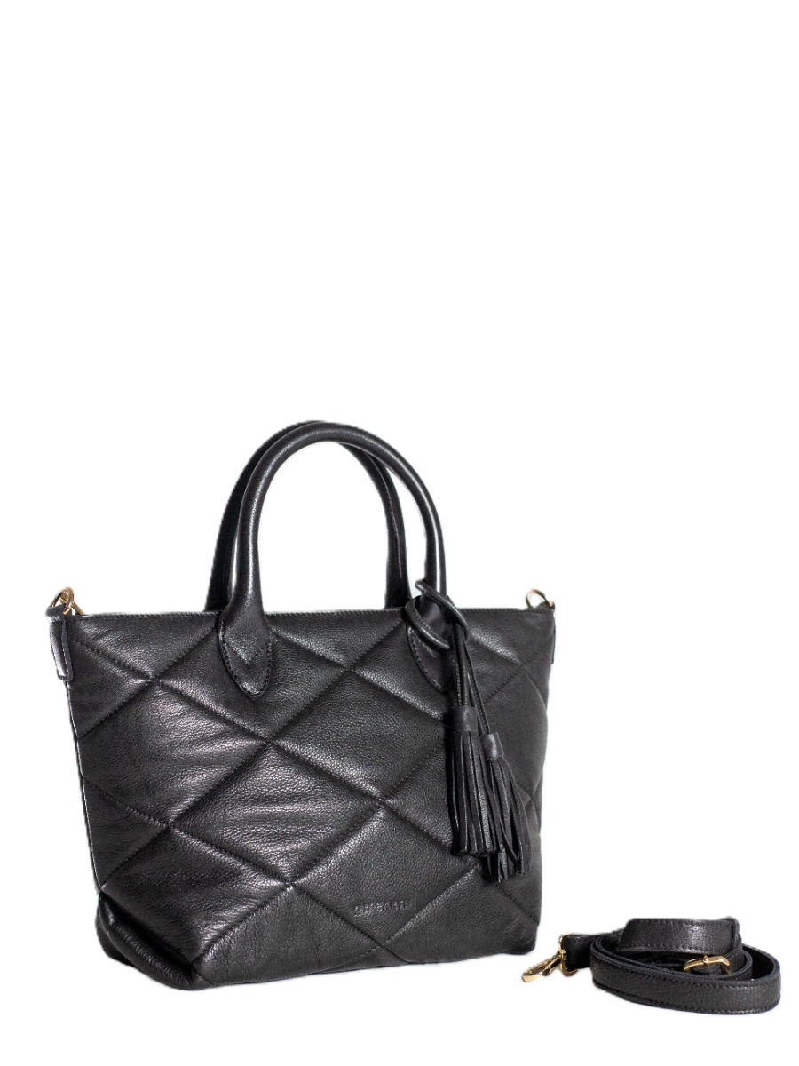 Borsa baguette matelassè Nera Lipsia