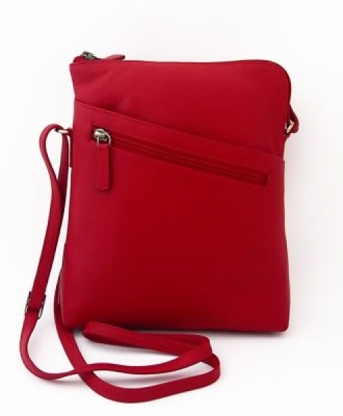 Borsa in pelle piccola con tracolla Kalighat Rosso Scarlatto