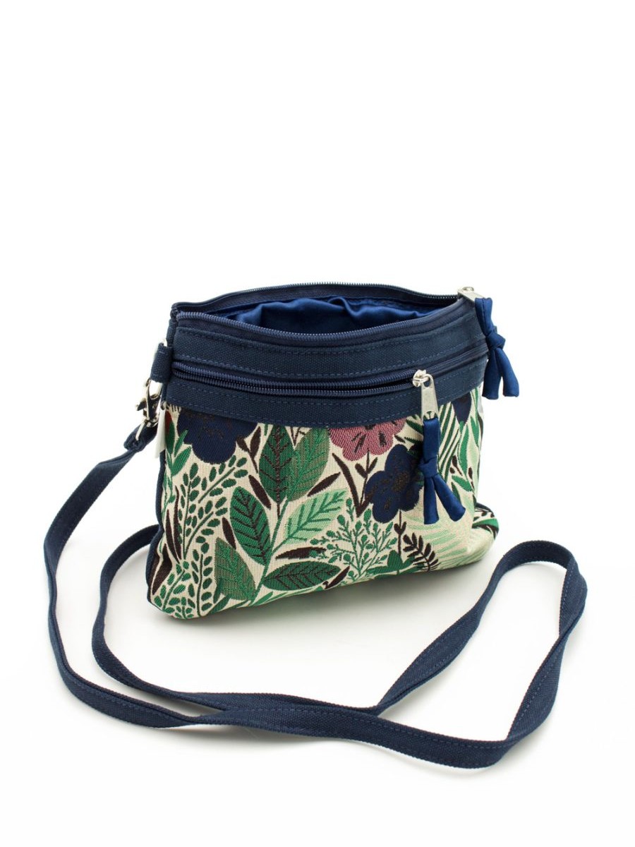 Borsa piccola 2 tasche in tessuto Broccato