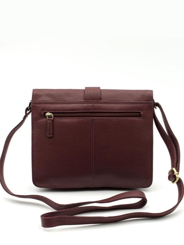 Borsa Rosso granata tracolla in nappa Parijat