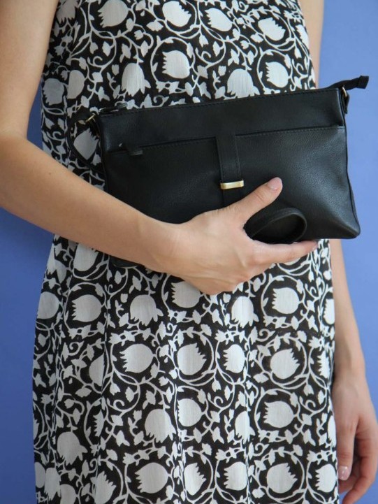 Borsa tracolla rettangolare piccola nero Sealdah