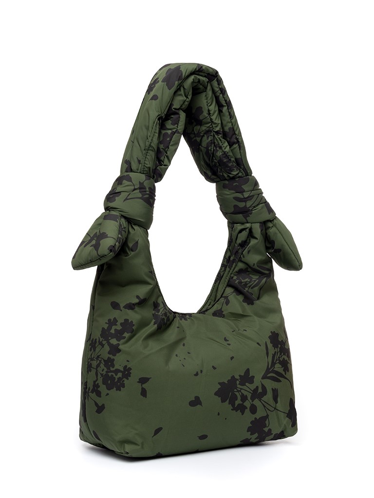 Borsa soffice donna BIWA Mini Green floral Lefrik