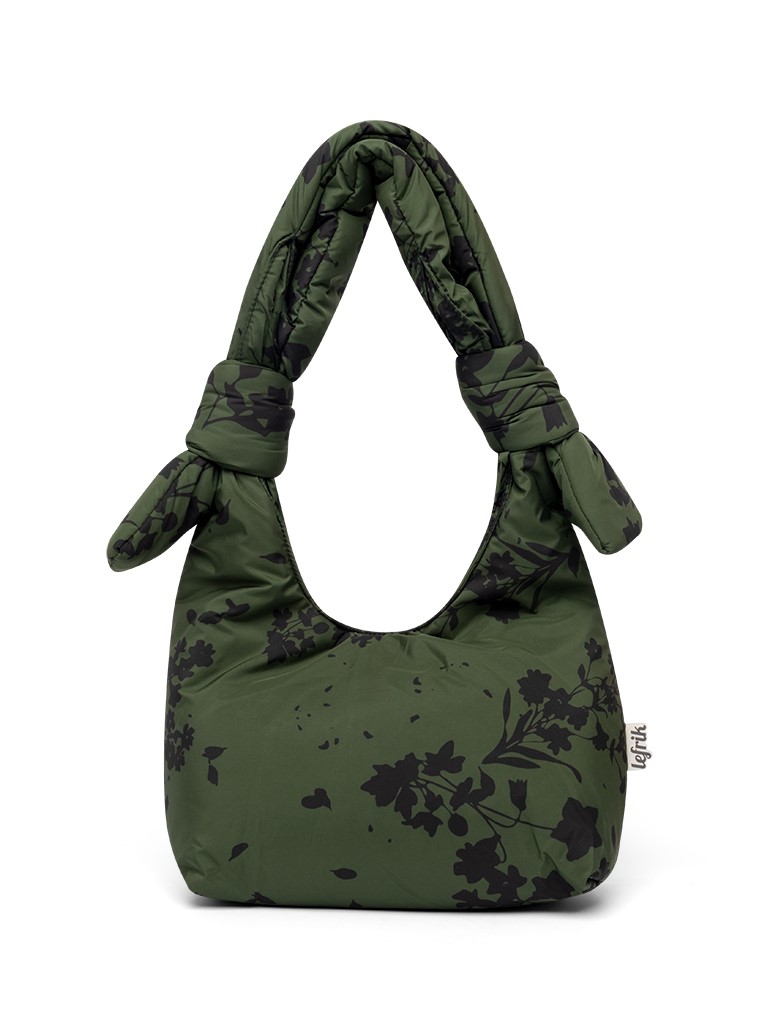 Borsa soffice donna BIWA Mini Green floral Lefrik