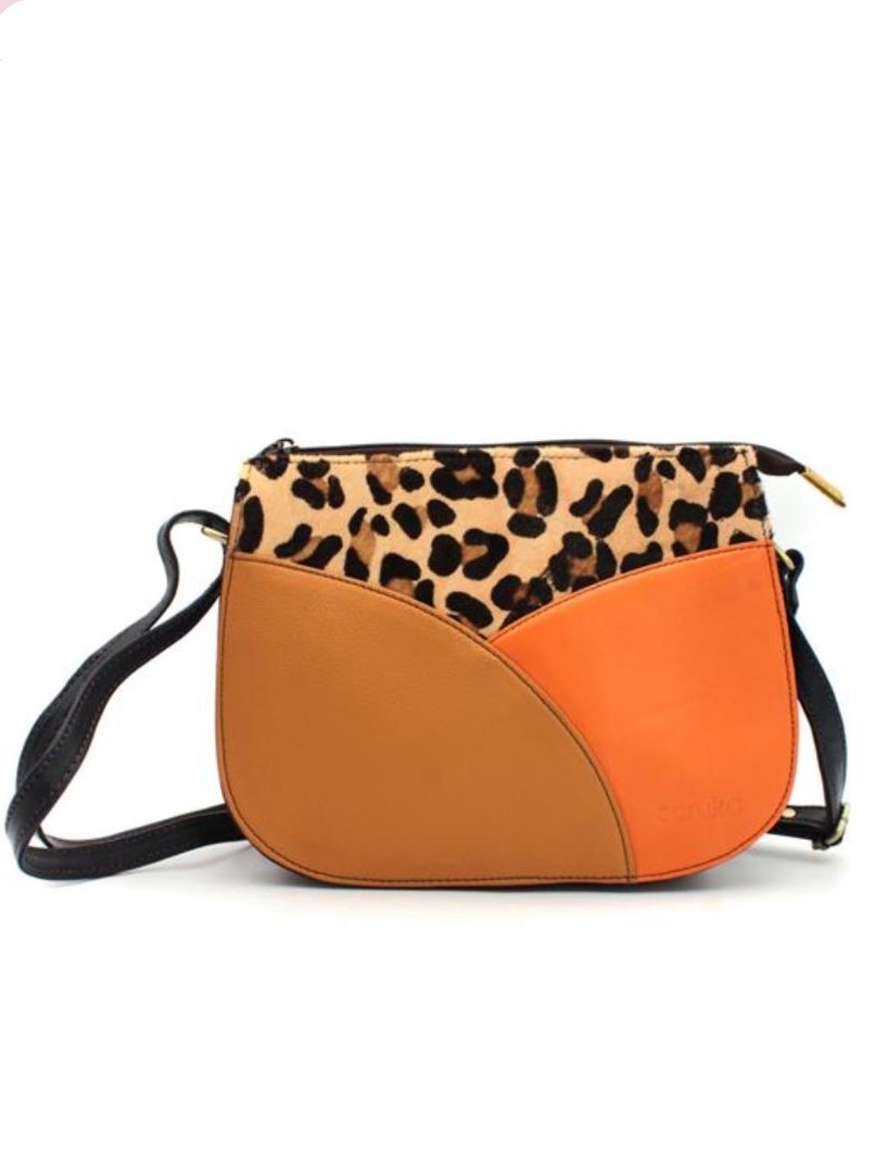 Borsa Soruka in pelle COLORI CALDI con zip April