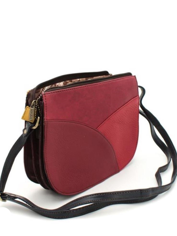 Borsa Soruka in pelle COLORI CALDI con zip April