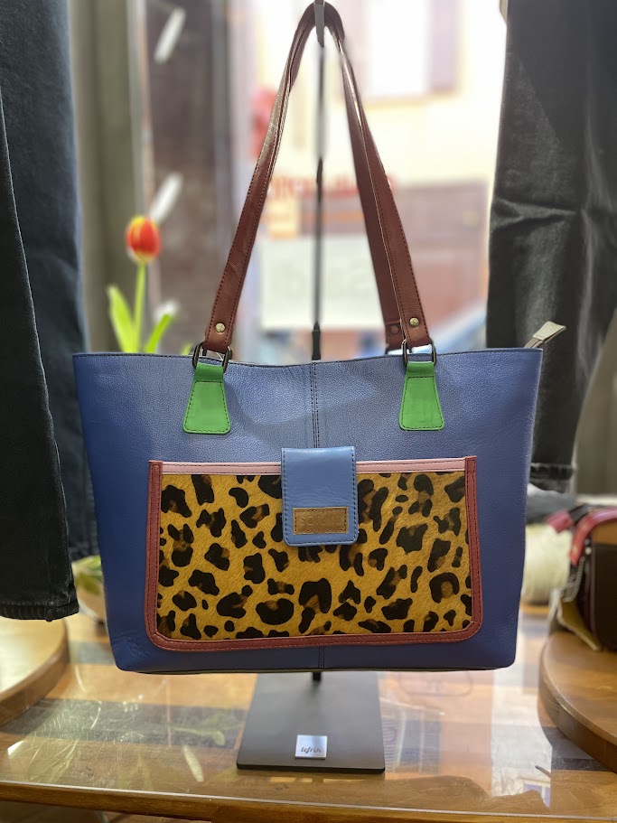 Borsa Soruka tote in pelle multicolore Temis.