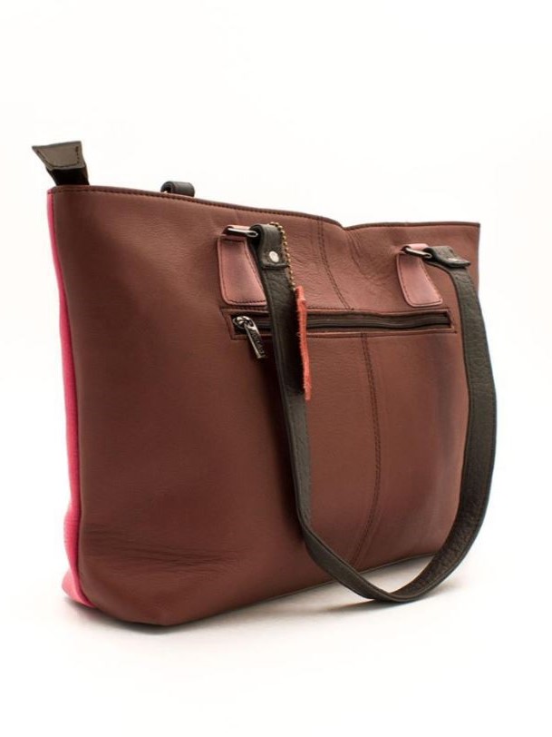 Borsa Soruka tote in pelle multicolore Temis.