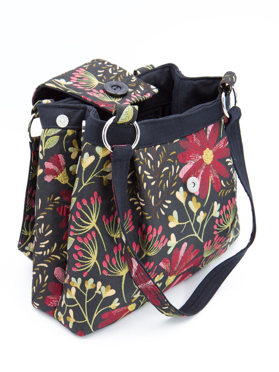 Borsa a spalla in tessuto broccato - TRAME - EQUO SOLIDALE