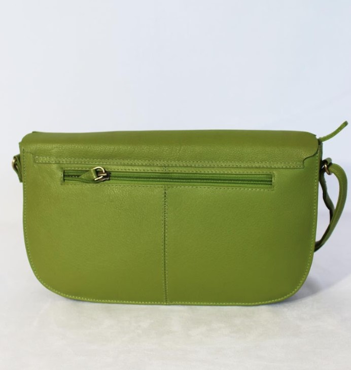 Borsa media verde con tracolla (retro)