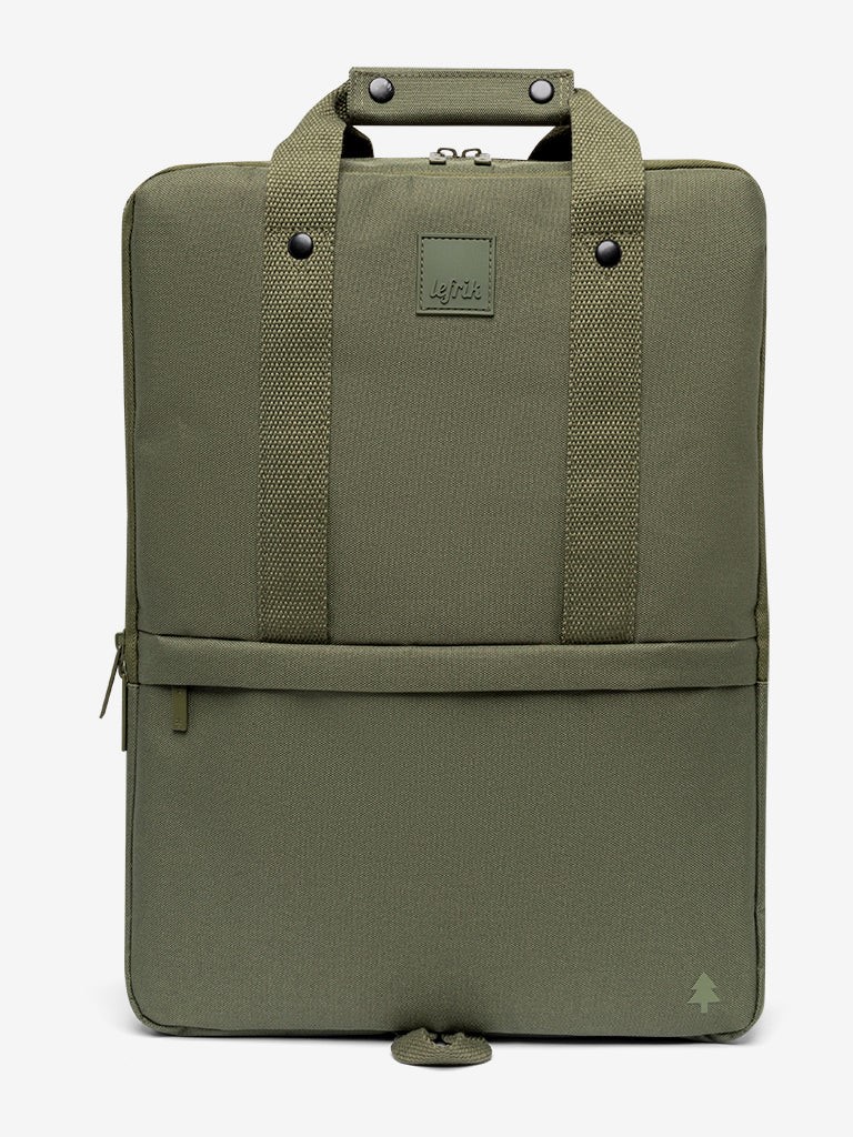 Borsa Zaino porta pc DAILY tessuto impermeabile Olive - Lefrik
