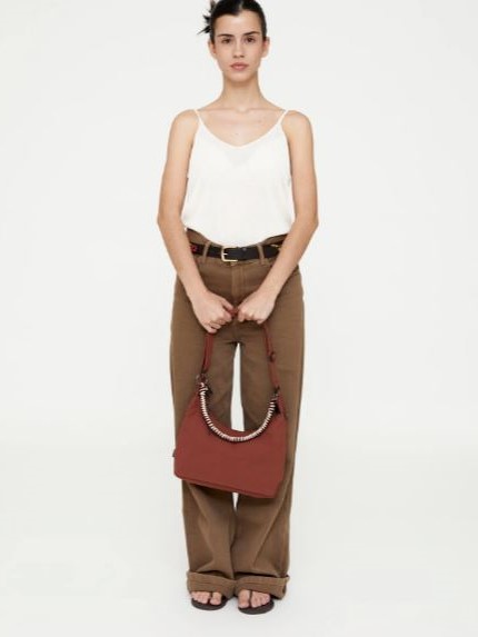 Borsa tracolla BICO in tessuto ecofriendly Arles BRONZE Lefrik
