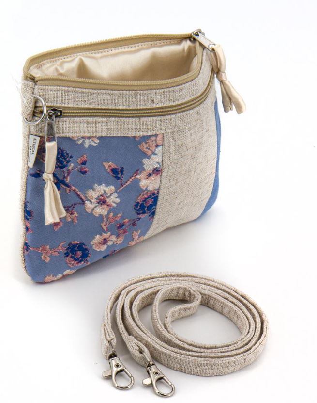 Borsa piccola 2 tasche in tessuto Patchwork Summer