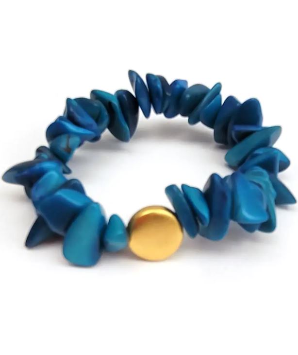 Bracciale con pezzetti vegetali di chicon Isa Turchese