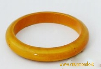 Bracciale legno laccato Giallo