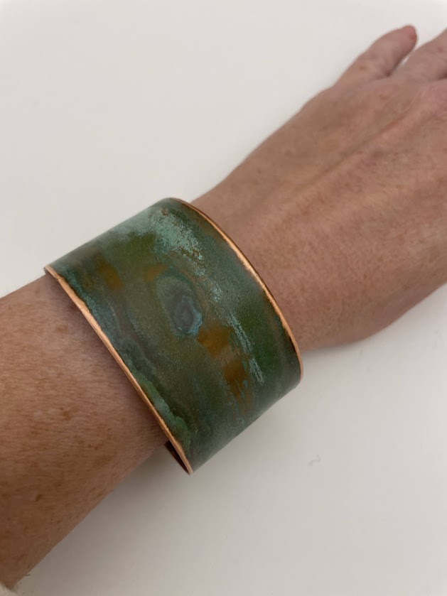 Bracciale di rame ossidato liscio grande - Hoiko