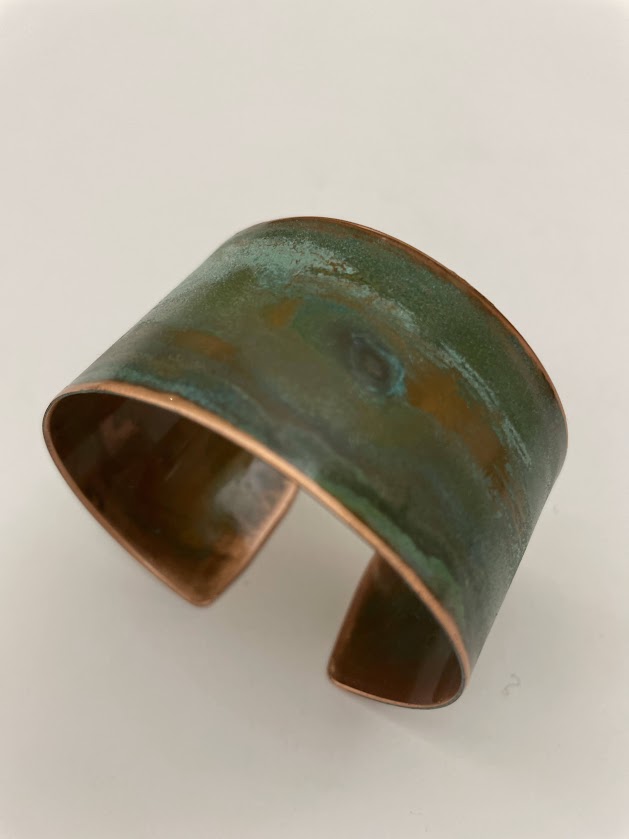 Bracciale di rame ossidato liscio grande - Hoiko