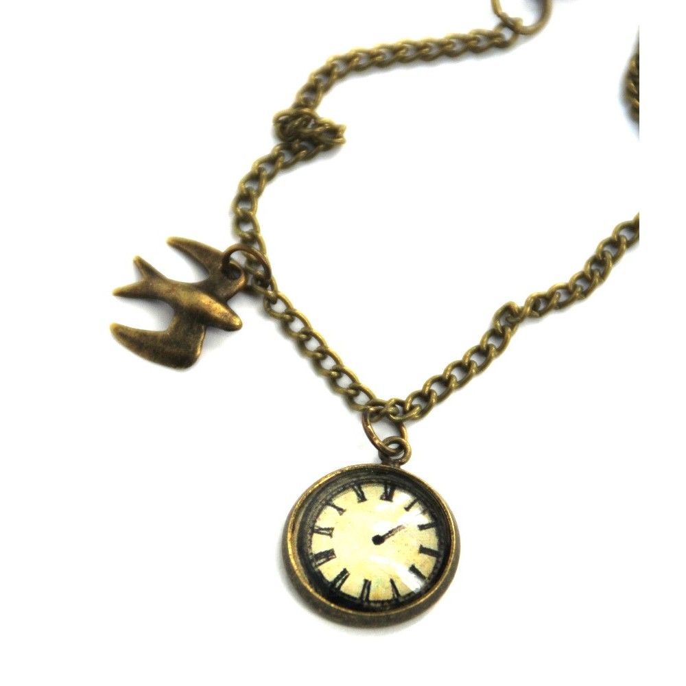Bracciale pendagli metallo anticato in avorio Orologio - Soul Scope