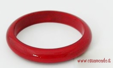 Bracciale legno laccato Rosso