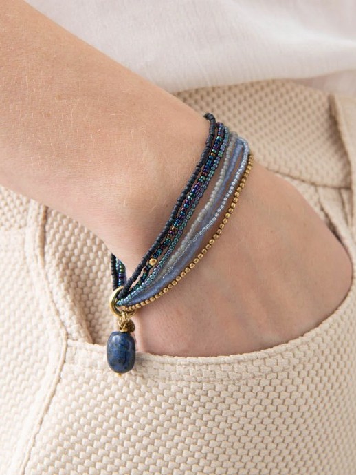 Braccialetto pietre Lapislazuli Nirmala Gold