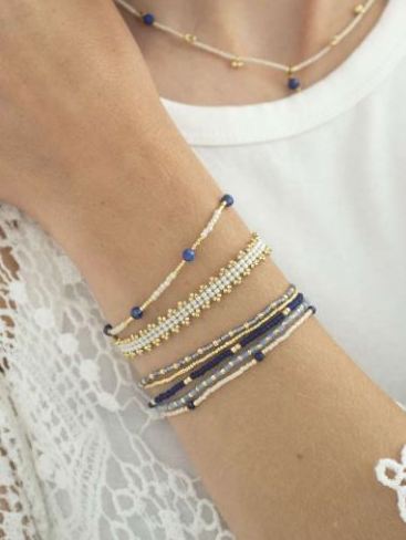Bracciale Warrior regolabile con Lapislazzuli - A Beautiful Story