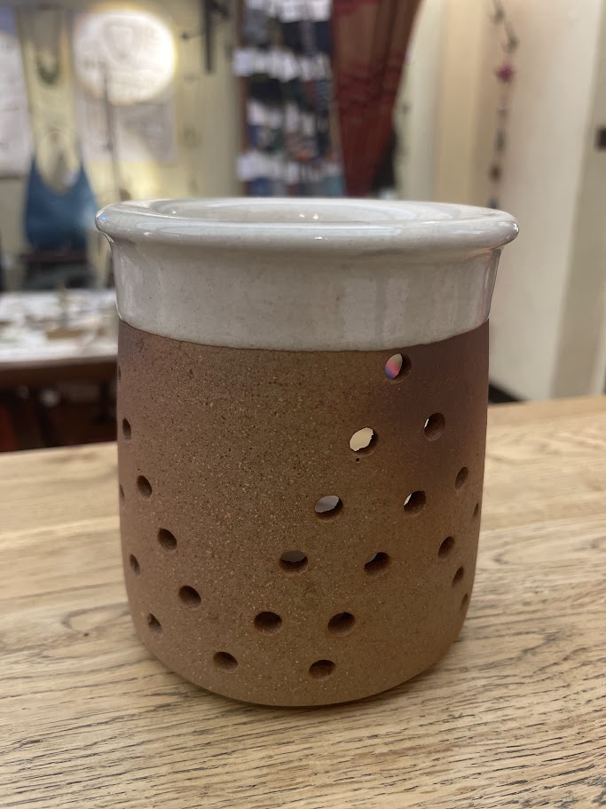Brucia essenze diffusore in ceramica smaltata e naturale
