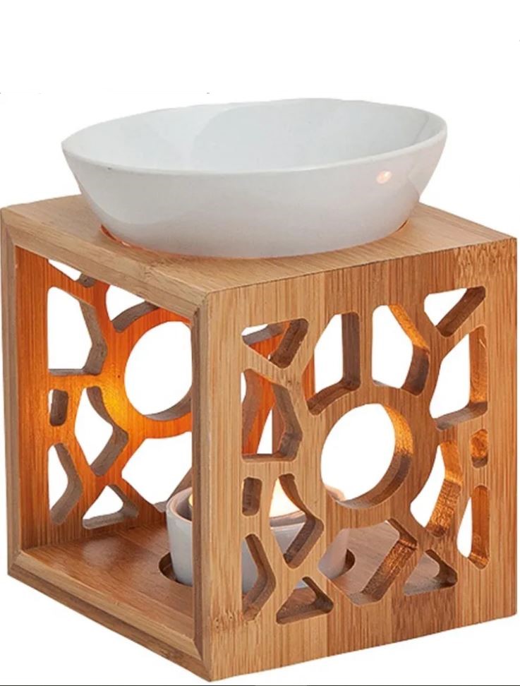Brucia essenze in ceramica e legno Nature
