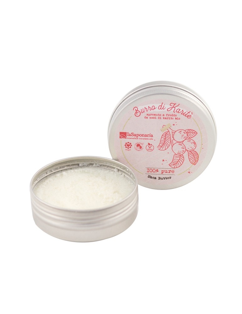 Burro di Karitè Bio in scatola di alluminio La Saponaria - 50 ml