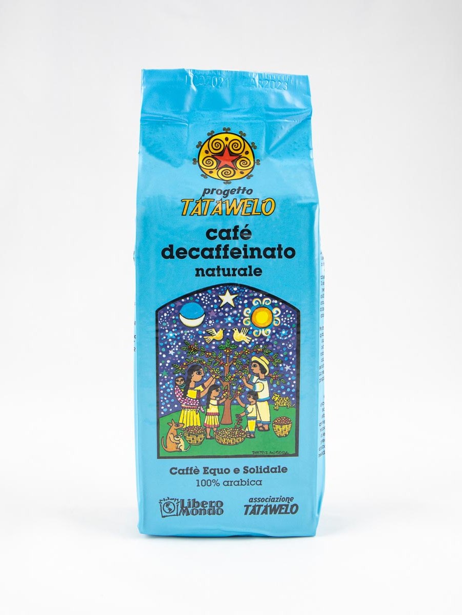 Caffè decaffeinato naturale 100% arabica Tatawelo
