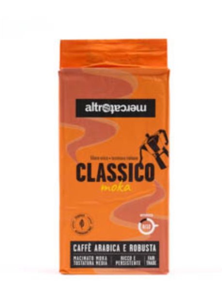 Caffè miscela Arabica Robusta classico per Moka Altromercato