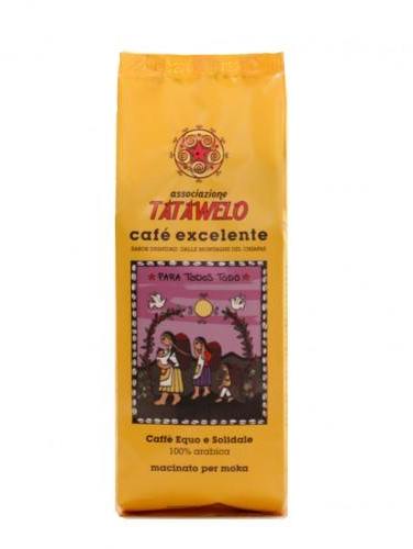 Caffè tatawelo excelente 100% arabica in confezione con valvola salva aroma